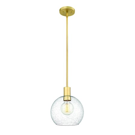 Z-Lite Margo 1 Light Pendant, Olde Brass And Clear Seedy 7501P10-OBR